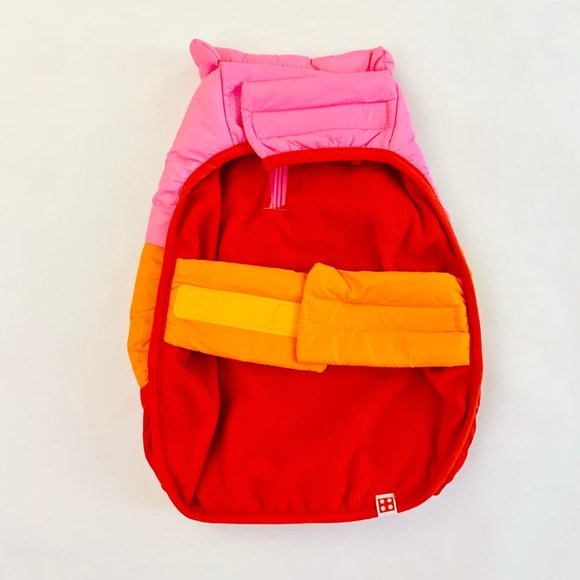LEGO x Target Dog Coat - Small - Pink/Red/Orange puffer jacket - Picture 3 of 4